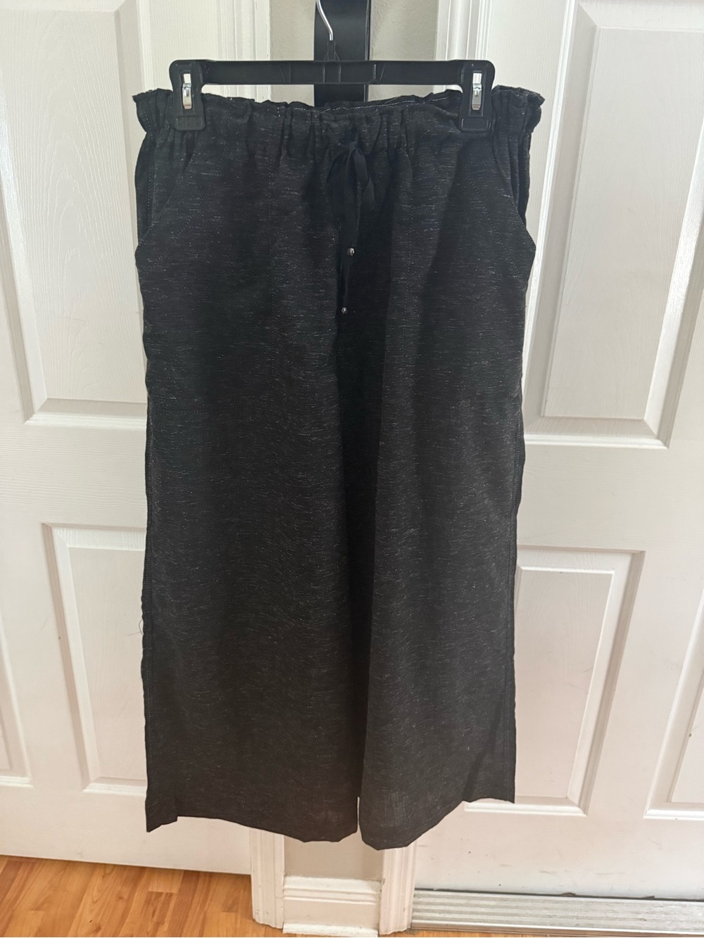 Max Studio Wide-Leg Drawstring Pants - Black